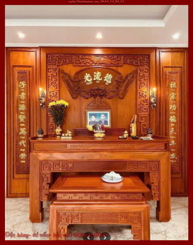 Bàn thờ án gian gỗ gụ Lào